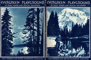 Evergreen Playground Puget Sound & British Columbia Vintage 1930s - 1940s Booklet