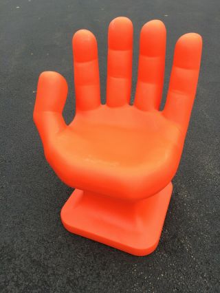 Giant Orange Left Hand Shaped Chair 32 " Adult Size 70 