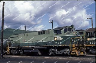 Orig Slide British Columbia Railway M420w 644 In Factory Applied Paint Origi