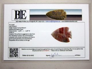 Fine Authentic Collector Grade 10 Missouri Snyders Hopewell Point Arrowheads 6