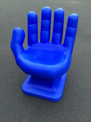 Giant Cobalt Blue Left Hand Shaped Chair 32 " Tall Adult 70 
