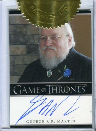 Game Of Thrones Season 2 Two Dealer Incentive Autograph Card George Martin