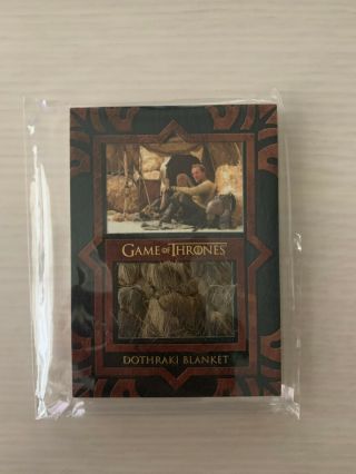 2017 Game Of Thrones Valyrian Steel Relic Card Vp2 Dothraki Blanket Rare