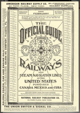Official Guide Of The Railways 1901