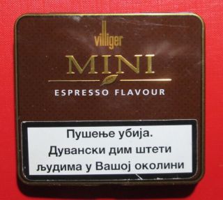 Villiger Sons Mini Espresso Flavour For 10 Small Cigars Tin Box