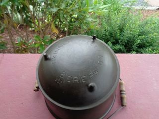 Early Antique Griswold Cast Iron Skinner Safety Co Three Legged Kettle Iron Pot