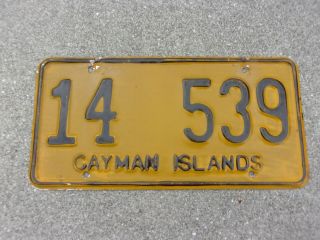 Cayman Islands License Plate 14 539
