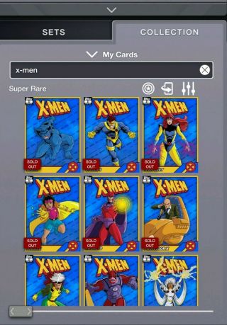 Marvel Collect X - Men Retro Set 1st Edition.  Complete With Magneto Award Digital