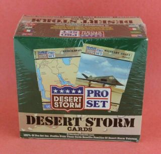 1990 Pro Set Desert Storm Trading Cards Factory Box