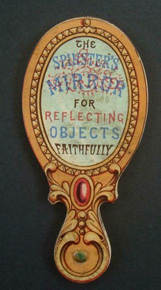 Z33 - THE SPINSTER ' S MIRROR - R.  CANTON - VICTORIAN 7 - PANEL FAN CARD 6