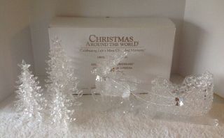 House Of Lloyd Christmas Around The World Crystalline Sleigh Reindeer Trees Box