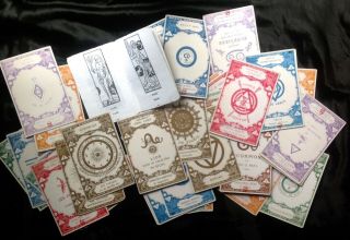 Rare Antique Vintage Complete Astrology Tarot Playing Cards Oracles Planetaires