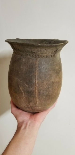 Authentic Nash Neck Banded Caddo Pottery Jar Artifact