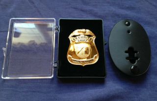 American Motors Corporation (1970 - 84) Security Chief Badge w/Holder - (NOS?) 6