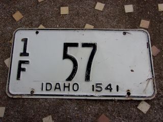 Vintage License Plate Sign Exp 1954 Idaho 57 2 Digit
