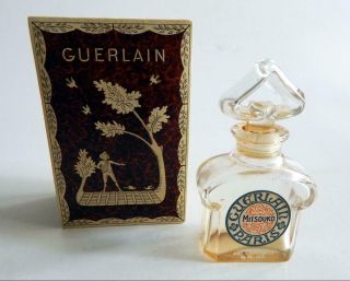 Vintage Guerlain Mitsouko Perfume (empty) W Box,  Receipt Circa Late 1940s - 50 