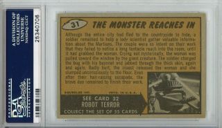 1962 Mars Attacks 31 The Monster Reaches In PSA 8 NM - MT 2