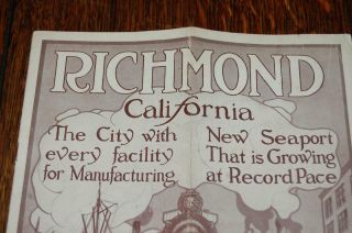 1915 RICHMOND CALIFORNIA VISITOR TOURIST BROCHURE SETTLER PANAMA PACIFIC EXPO. 2