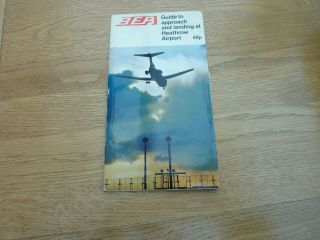 1971 Bea Guide To Approach & Landing Heathrow Airport Folder Maps
