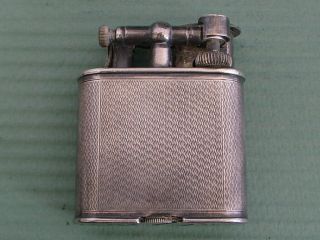 DUNHILL LIGHTER IN SILVER,  CASE 42MM WIDE BY 50MM HIGH. 2