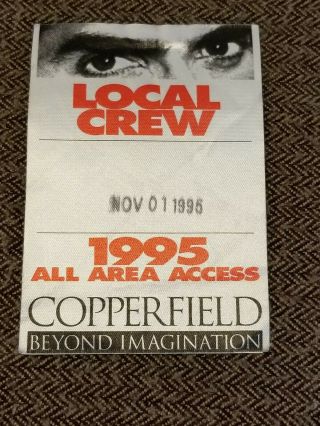 Rare David Copperfield Satin Pass Local Crew 1995 Beyond Imagination