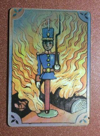 3d Stereo Lenticular Ussr Pocket Calendar 1991 Tin Soldier On Fire.  Ballerina