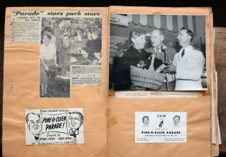 OLD TV SCRAPBOOK Melb ' The Oxford Show ' over 60 photos,  cuttings etc 1957 3