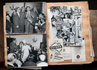 OLD TV SCRAPBOOK Melb ' The Oxford Show ' over 60 photos,  cuttings etc 1957 5