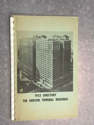 Hudson & Manhattan Rr (hudson Tubes) 1953 Directory For Hudson Terminal Bldgs