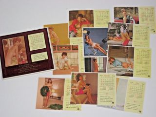1964 Vintage Old Playboy Models Desk Calendar -