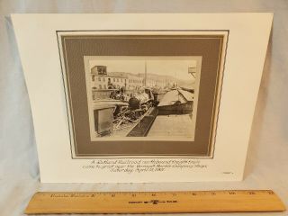 1901 Cabinet Card Photo Rutland Railroad Crash Marble Co Proctor Vermont Vt Nr