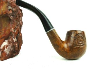 Vintage Estate Pipe Imported Briar Leaf Design Tobacco Smoking