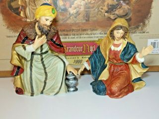 1999 Grandeur Noel 9 Piece Hand Painted Porcelain Nativity Set Collector Edition 6