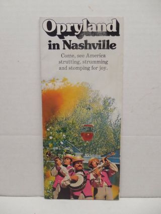 Opryland In Nashville Tennessee Amusement Park Vintage Souvenir Brochure 1974