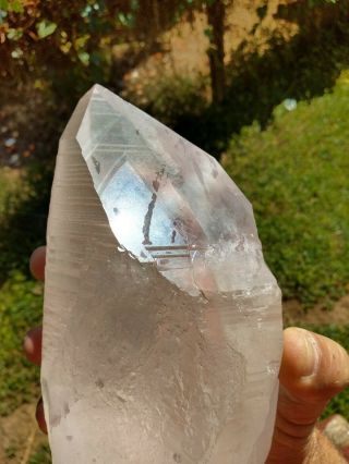 Nr Natural Self - Healed Window Big Record Keeper Lemurian Crystal Quartz 3.  46 Lbs