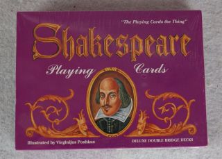 Shakespeare Playing Cards Deluxe Double Bridge Decks