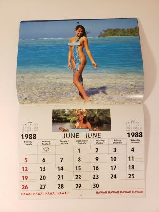 Girls of the South Seas Calendar 1988 Exotic Hawaiian Calendar 11 