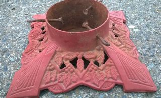 Vintage Antique Ornate Large 15 " Cast Iron Christmas Tree Stand