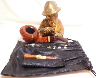 1top Pre Smoked P.  Winslow Grad B With Matching Tamper And Leather Bag