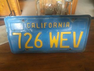 Vintage California Blue License Plate Pair 1993 Sticker 3