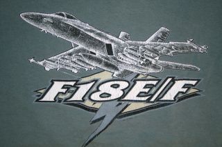 Rare T Shirt Test Pilot,  F/a - 18 E/f Hornet,  F18 Medium - Small,  Jet Fighter