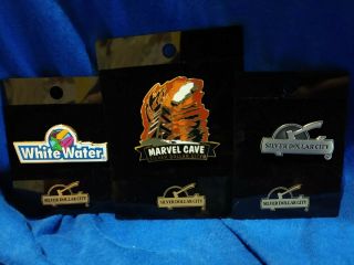 Silver Dollar City Trading Pins Set Of 3 White Water,  Marvel Cave,  Silver Dollar