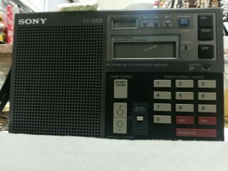 Sony Icf - 2003 Am Fm Sw Shortwave Radio Pll Portable Synthesized Receiver,  Euc