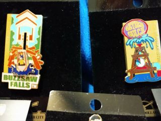 Silver Dollar City trading pins set of 8,  Saloon,  Wildfire,  Buzz Saw Falls,  etc 2