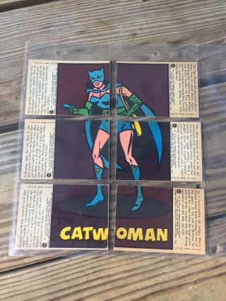 Vintage 1966 Batman Trading Cards Puzzle Set “catwoman”