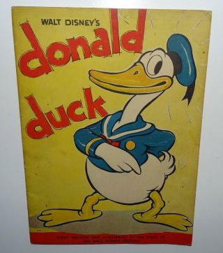 Disney 1935 Donald Duck Linen Book 978 By Whitman - 1st Donald Duck Book - Vf (8.  0)