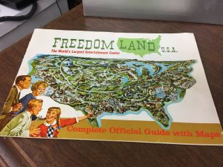 1960 Freedomland Usa Complete Official Guide W/maps Brochure