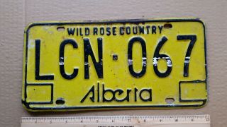 License Plate,  Canada,  Alberta,  Wild Rose Country,  Lcn - 067