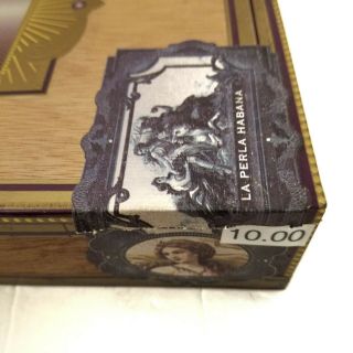 La Perla Habana 1515 Wooden Cigar Box w/ Wood Cigar Holder Insert.  16.  5 