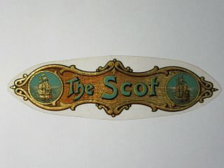 068 The Scot Sailing Ship Vintage Bicycle Decal Head Transfer Badge